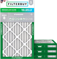 Filterbuy 16x25x2 MERV 8 Air Filter