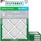Filterbuy 16x20x1 MERV 8 Air Filter